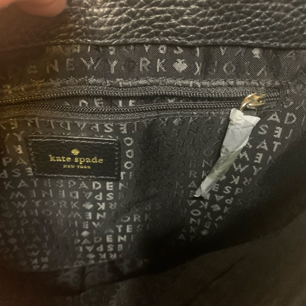 Kate Spade Oliver Street Sadelle Saddle Purse Black Pebble Leather Flap Med New - Picture 12 of 16
